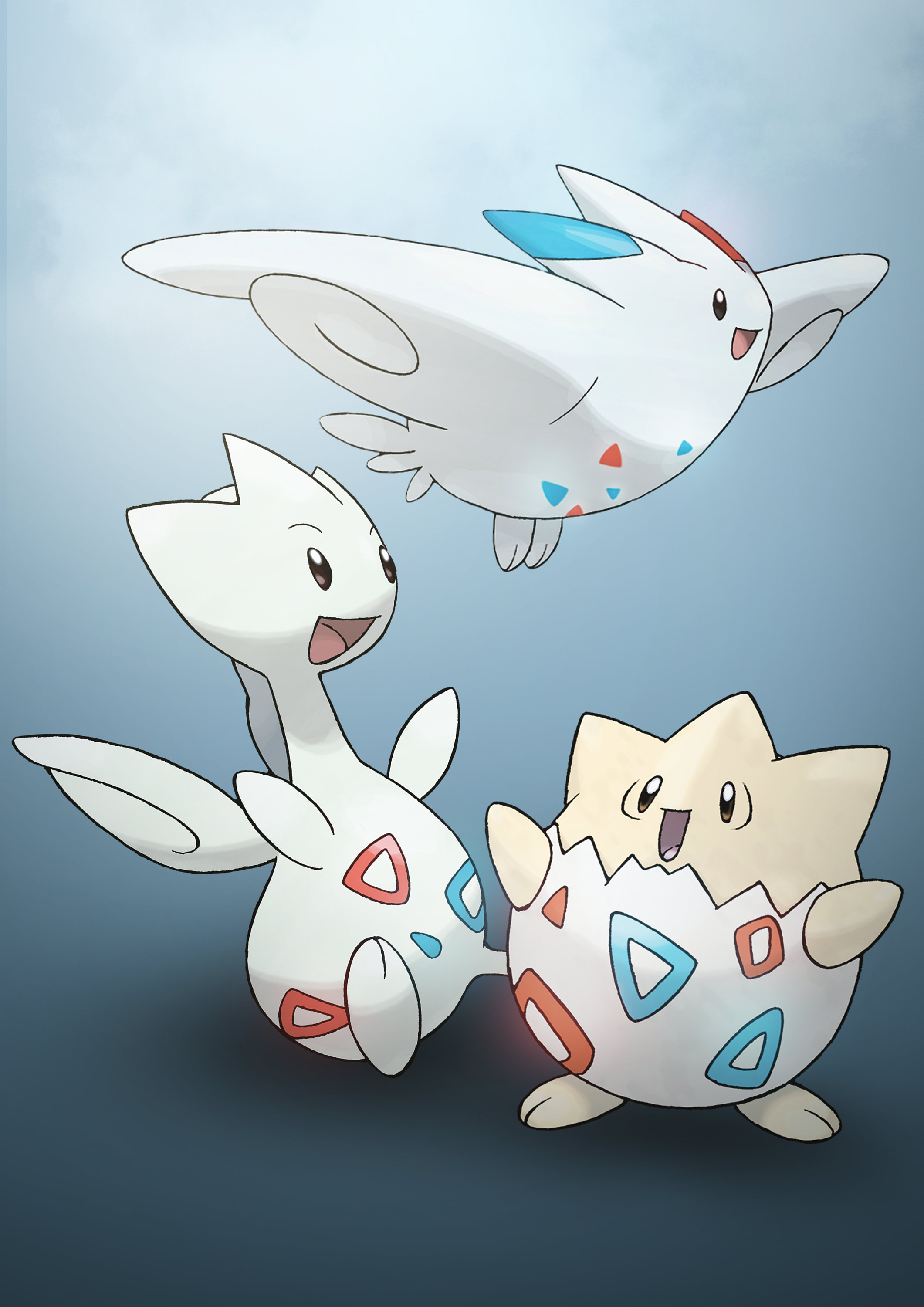 Togepi Evolution Pokemon Poster A4 Togepi, Togetic, Togekiss Instant