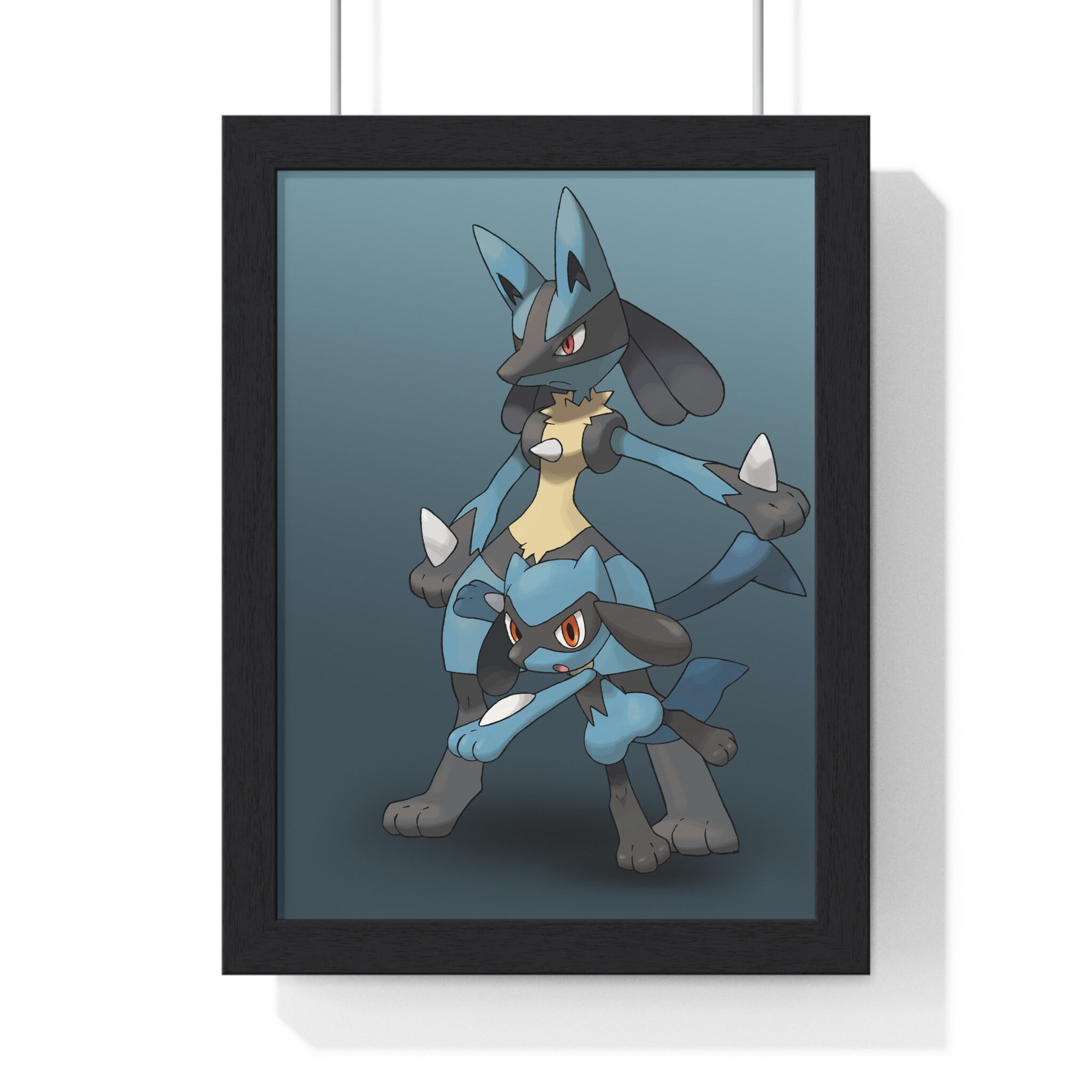 Mega Lucario - Iron on patch - Shiny Metallic Embroidered. Pokemon patch.