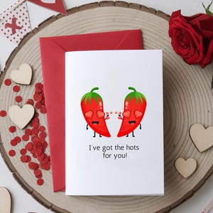 Linda tarjeta del día de San Valentín para ella, tarjeta de aniversario para él, divertido juego de palabras, tarjeta del día de San Valentín, tengo la tarjeta "Estoy enamorado de ti".