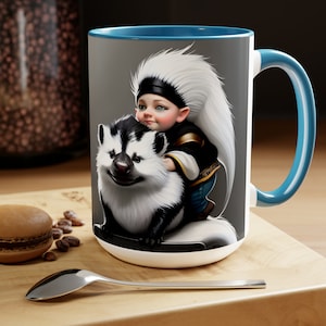 Gnome-A-Lone - Two-Tone Coffee Mugs, 15oz