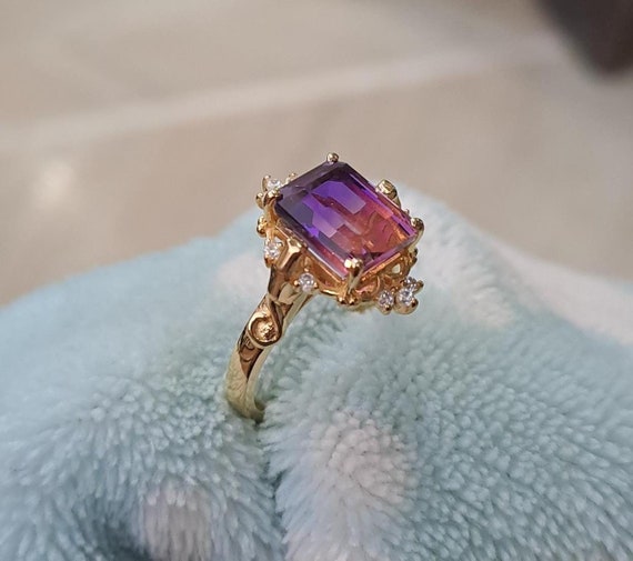 Bague En Argent 925 Et Améthyste Style Ancien - Taille 59, Neuve Avec étiquettes