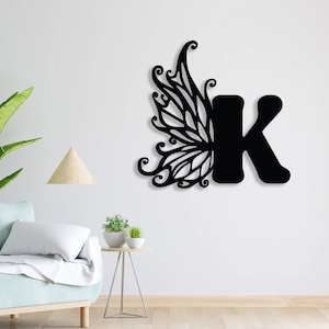 Wings Mono Alphabet SVG, PNG, DXF Wings Mono Laser & Print Frame Alphabet, Silhouette Files, 26 Individual Svg Png Eps Dxf Files