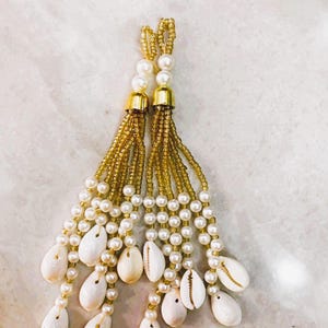 Handmade Saree Tassels: Indian Bridal Latkan with Beads & Mirror Work