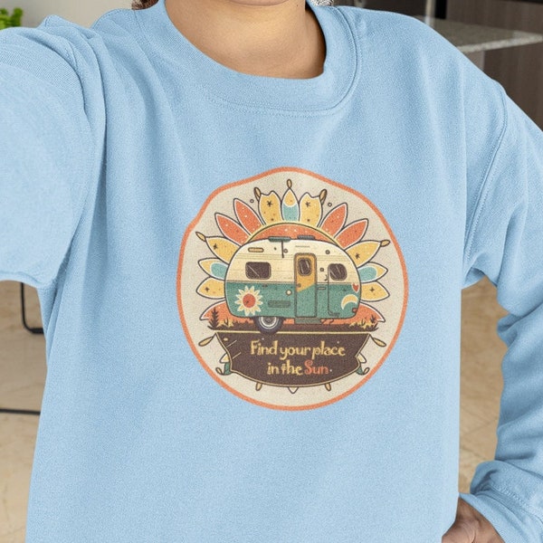 Van life sweatshirt - zonsondergangen en herinneringen - vrijheid buiten- en kampeertrip sweatshirt-natuur shirt, bergen shirt, camper shirt