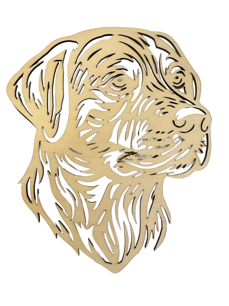 Labrador Laser Cut File – Dog Head SVG and XCS – Template for Laser ...