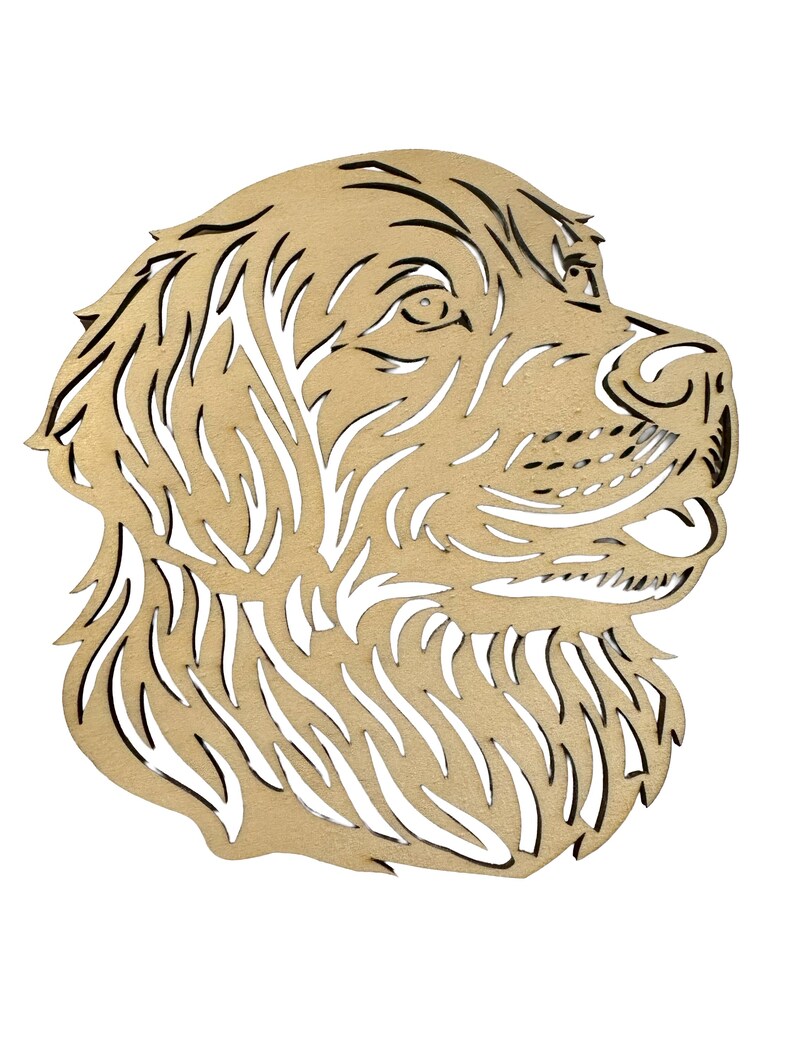 Golden Retriever Laser Cut File – Dog Head Template SVG and XCS ...