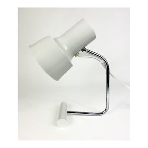 Original white table lamp from the 60s, Josef Hurka, Napako, metal, mid-century vintage