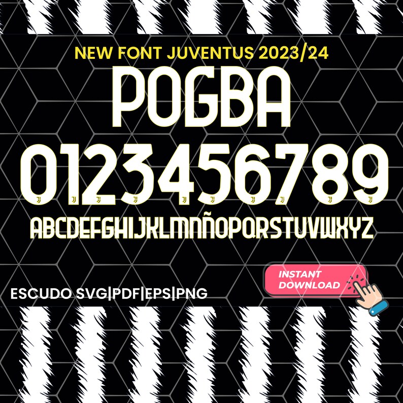 Font Vector Pack JUVENTUS DE TURIN 2023/24 Shield/logo in Svg, Png, Eps