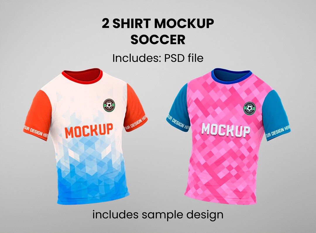 Soccer Jersey PSD Mockup Realistic Soccer Jersey Mockup Etsy