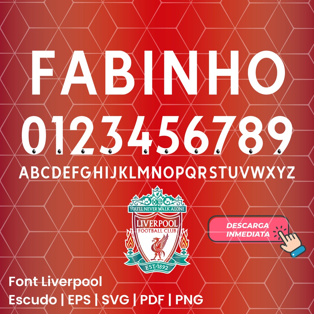 Pack Font Vector Liverpool FC 2020/21 Shield/logo in SVG, PNG, Eps, Pdf, / Cutting Kit, Vector