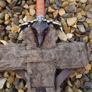 Atlantesvärd Conan Barbarsvärd Läderfodral | Conan Father Sword Läderslida - Medeltida fantasi Barbar Atlantesvärdfodral bild 9