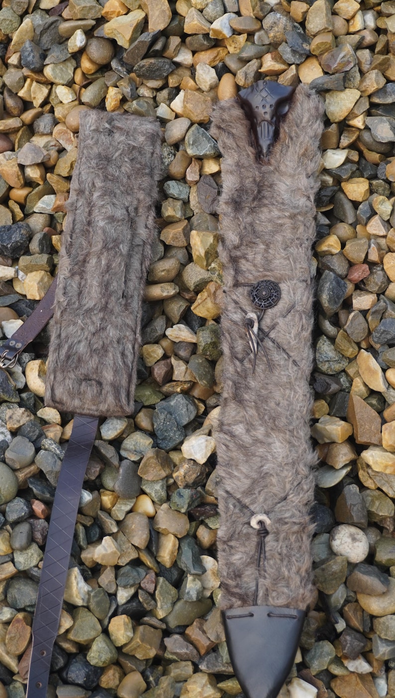 Atlantesvärd Conan Barbarsvärd Läderfodral | Conan Father Sword Läderslida - Medeltida fantasi Barbar Atlantesvärdfodral bild 3