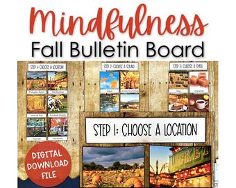 Prikbord herfstmindfulness: interactief counselingdecor (digitale download)