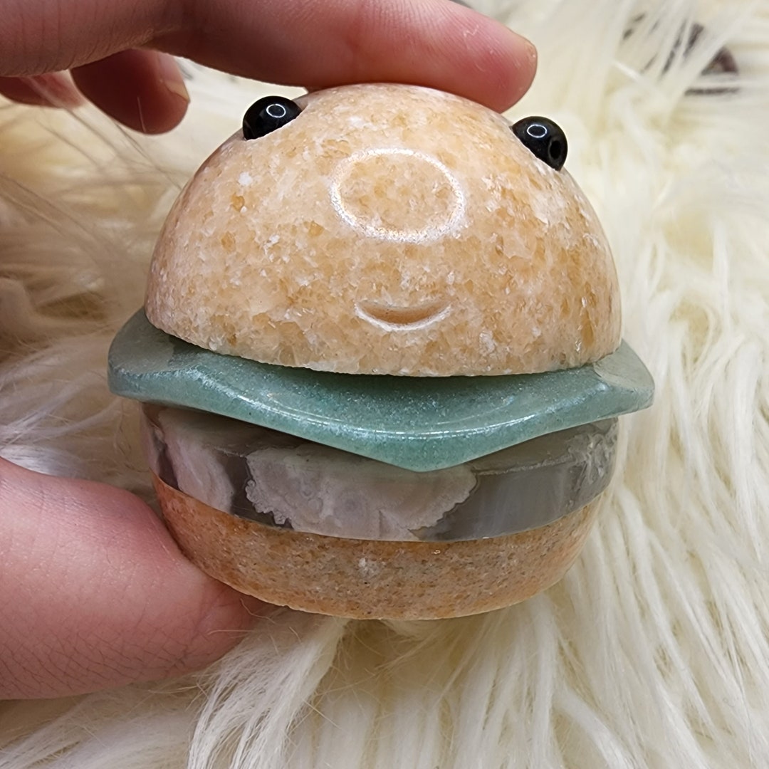 Multicrystal Hamburger Carving Etsy