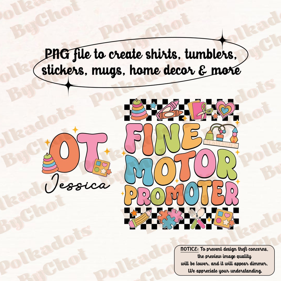 Fine Motor Promoter, Personalized Occupational Therapist Png, Pediatric ...