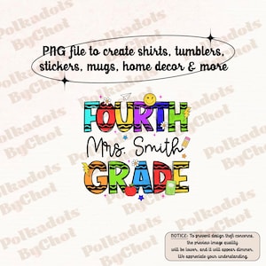 4.Klasse Lehrer Png, Benutzerdefinierte Vierte Klasse Lehrer Png, Lehrer-Team Png, 4.Grad T-Png, Zurück in der Schule, Geschenk für die Lehreranerkennung