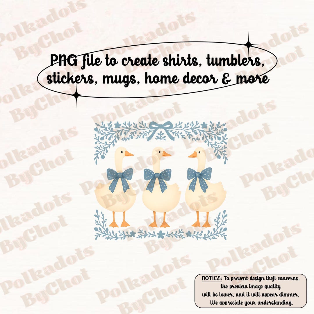 Vintage Blue Ribbon Goose Png, Retro Goose Sublimation, Cute 1980s ...