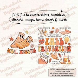 Fall Nurse Png, Thanksgiving Nurse Png, I Love Fall Prevention Png, Fall Risk Bracelet DPT SPT Pta Crewneck, Physical Therapy Png
