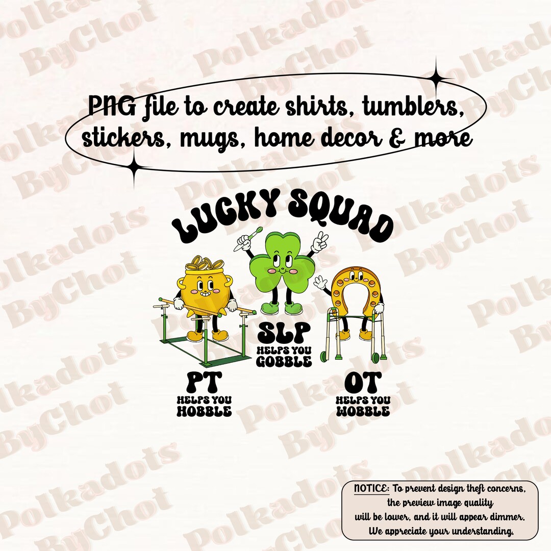 SLP OT PT St Patrick Png, Lucky Squad Png, Speech Language Pathologist ...