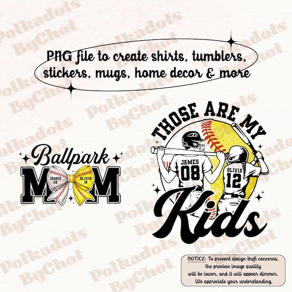 Baseball Mama Png, benutzerdefinierte Baseball Softball Mama, Baseballplatz Mama Png, Softball Mama Png, Png für Mama, Sport Mama Png, das sind meine Kinder