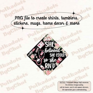Verpleegkundige afstuderen Png Cap Topper, RN Grad Png Cap Topper, klasse van 2025 Png, nieuwe verpleegkundige cadeau, verpleging afstuderen decoratie