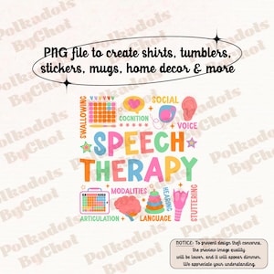 Speech Therapy Png, Speech Language Pathologist Gift, SLPA, Speech Pathology, Speech Therapist Png, SLP Gift, Hearing Speech Month