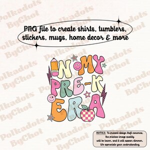 Teacher Png, Pre-K Teacher Png, Custom PreK Teacher Png, Pre-K Era Png, Retro Pre-K Teacher Png, Teacher Appreciation Gift