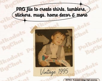 Custom Vintage Photo And Year Png, Custom Png With Picture Personalized 30th Birthday Gift Vintage 30th Birthday Party Vintage Est Png