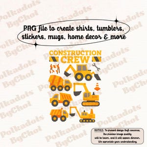 Construction Crew Png, Construction Birthday Party Png, Birthday, Matching Friends Png, Birthday Gifts For Him, Birthday Boy Png