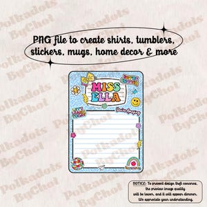 Aangepaste leraar png, cadeau leraar waardering, cadeau leraar, terug naar school cadeau, koelkastmagneet, samenstelling notebookmagneet