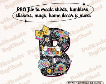 Personalized Teacher Png, Back To School Png, Custom Teacher Composition Book Png, First Day Of School, Teacher Appreciation Gifts