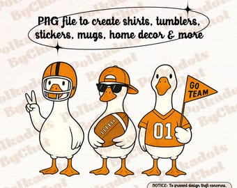 Funny Silly Goose Football Png, Fall Football Game Day Goose, Retro American Football Goose, Goose Football Png, Funny Game Day Ducks