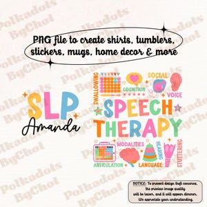 Speech Therapy Png, Speech Language Pathologist Gift, SLPA, Speech Pathology, Speech Therapist Png, SLP Gift, Hearing Speech Month