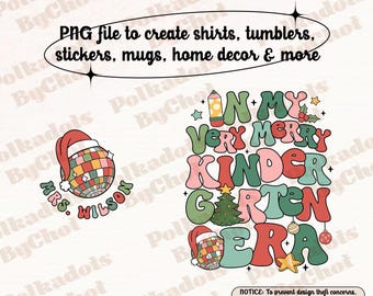 Christmas Kindergarten Teacher png, In My Very Merry Kindergarten Teacher Era, Merry Xmas Teacher Appreciation, Winter Year End Party