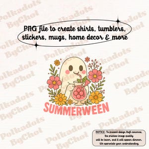 Ghost Summer Halloween Png, Summerween Png, Retro Summer Halloween Png, Halloween cocktail summer Png, Ghost Summer Shirt Png