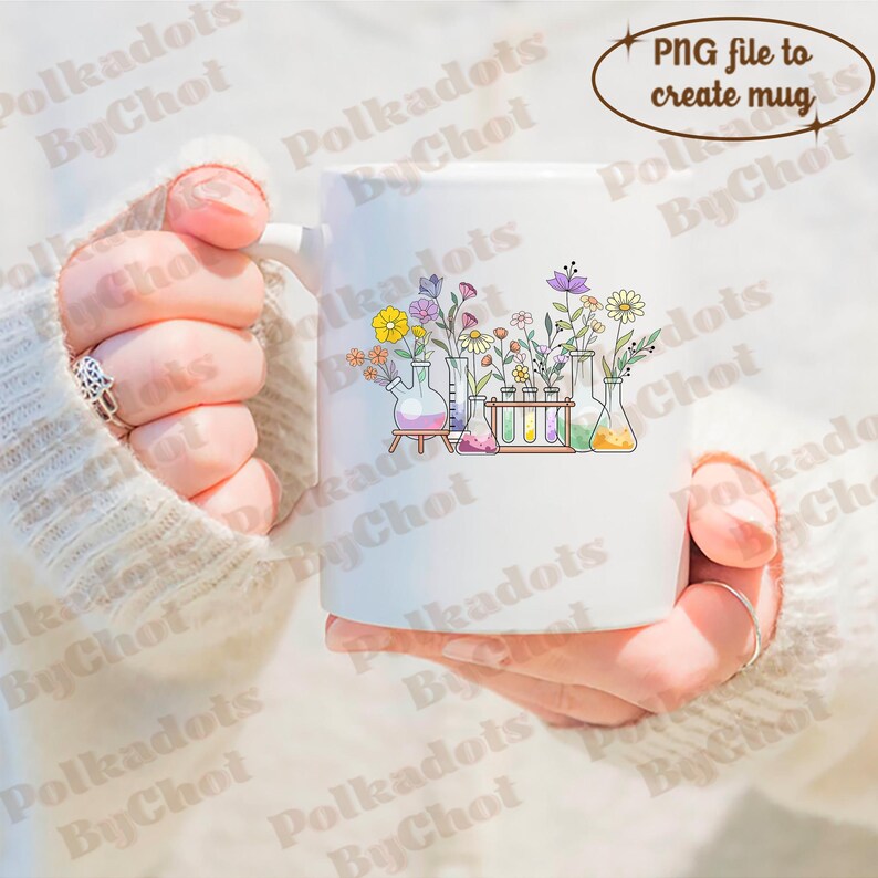 Lab Week Beakers Laboratory Png Lab Week Png Floral Beakers Chemistry Lab Scientist Gift ...