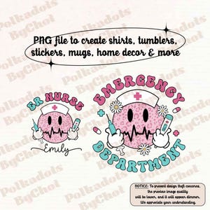Personalisierte Notfall Krankenschwester Png für ER Krankenschwester, Notfall Krankenschwester Tee, Geschenk für ED RN, Grad Geschenk Pflege Png, registrierte Notfall Krankenschwester