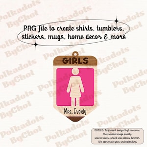 Custom Teacher Png, Class Room Pnges, Bathroom Pass, Nurse Pass, Back To School Gift, Teacher Appreciation Gift