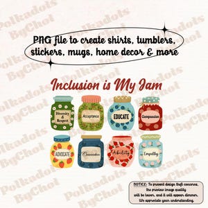 Inclusion Is My Jam Png, Neurodiversity, SPED Teacher Gift, Autism Awareness, Support Autism, Inclusion Advocate, Special Education Teacher