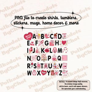 Teacher Valentine Alphabet Png, Cute Valentine Teacher Alphabet Png, Valentines Teacher Love Heart Png, Teacher Valentines Gifts