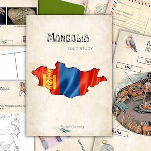 Mongolei Einheitsstudie: Geographie, Kultur & Wissenschaft (Ages 5-9) (druckbare PDF)