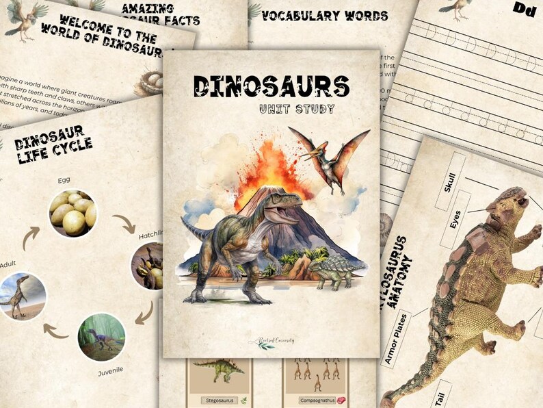 Dinosaur Unit Study for Kids Who Love Dinosaurs and Science, Homeschool ...