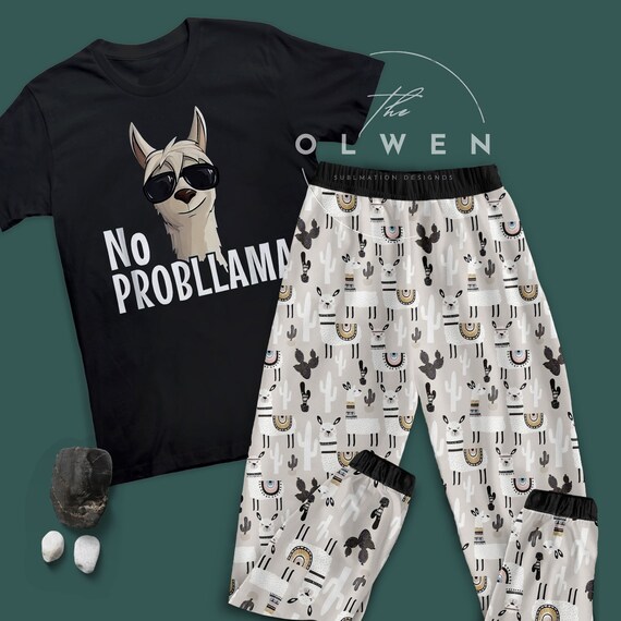Family llama pajamas sale