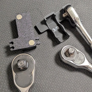 Magnetic Modular Ratchet Holder -  Socket Wrench - Mechanic Toolbox Drawer Organiser