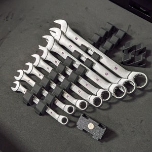 Magnetic Spanner Organiser Holder - Wrench Rack Stand - Mechanic Toolbox Drawer Organiser