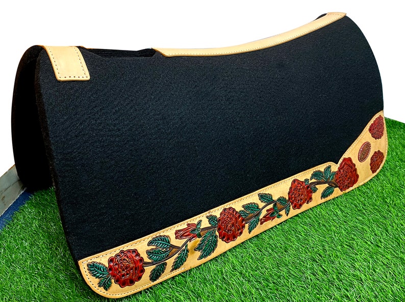 100 Leather Saddle Pad Western Saddle Pad for Western Show Etsy