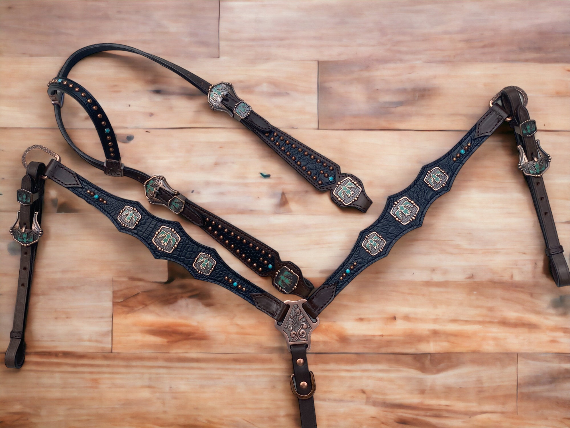Klassy Cowgirl Argentina Cow Leather Louis Vuitton Headstall & Breast  Collar Set - Carolina Tack Supply Inc