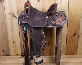 Nouvelle selle western D. Brown en cuir toutes tailles, livraison gratuite Par zircon - Canada