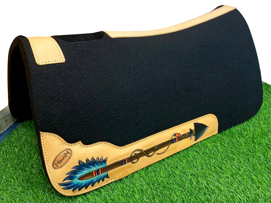 100 Leather Saddle Pad Western Saddle Pad for Western Show Horse