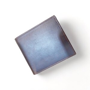 Cartera Cartera de cuero para hombre occidental para hombres Cartera de cuero de vaca Argentina Cartera de cuero de cera marrón oscuro Cartera organizadora de 2 pliegues Por MOUSM